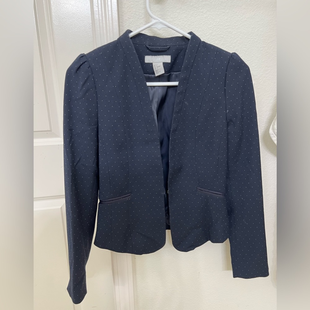 H&M-Blue and White dot Vest